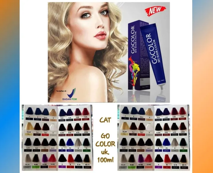 CAT RAMBUT / GO COLOR HAIR COLOR CREAM 100 ML Go Color Hair Color Cream ...