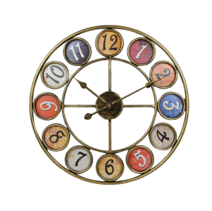 Nordic Style Creative Fashion Iron Wall Clock Retro Design Mute Clock for Home Decor Bar Wall Clocks