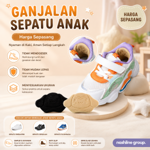 Sol Bantalan Tumit kebesaran untuk sepatu Anak Sticker anti selip penyesuaian ukuran