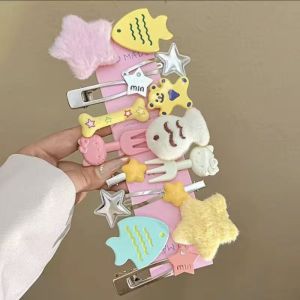 DFGFIN 15pcs/set Colorful Hair Clip Cute Cartoon Sweet Duckbill Clip Simple Elegant Hair Side Clips Hair Accessories