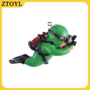 ZTOYL Kawaii nhựa frogman đồ trang trí hồ cá thú vị nổi trang trí mô phỏng Mini thợ lặn bể cá Phụ kiện hồ cá