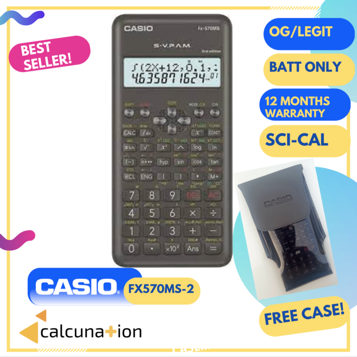 Scientific Calculator CASIO FX570ms 2nd edition APPROVED BY PRC for