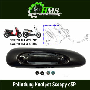 Pelindung Knalpot Scoopy eSP (2015) - Cover Tutup Penutup Tameng Pengaman Muffler Exhaust Kenalpot