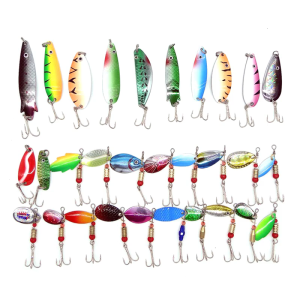 30Pcs Sequins Artificial Baits Sequins Crankbait Spoon Baits Fishing Spinner Hard Baits Long Shot Spoon Baits Easy to Use
