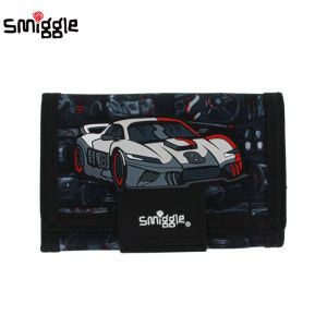 Australia smiggle original childrens wallet boy Black sports car card bag three layer Men clutch bags 5 inches Kids coin purse