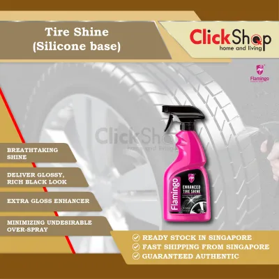 Flamingo Tire Shine 500ML Protect Tire Shining Tire Care High Gloss Finish Shine Tire Look Car Care Silicone Base Waterbase