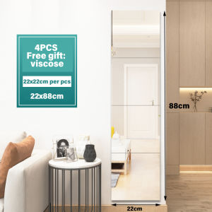 【Warranty】European style mirror Floor mirror Simple mirror Standing Long Mirror full length mirror motor mirror home mirror with stand Standing Cermin Dinding Besar Modern Nordic 150x37cm OOTD Full Body Standing Long Mirror Stand Modern bracket