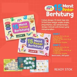 GMB Buku Anak 15 Menit Pintar Berhitung Little Star Level 1 dan Level 2 / Buku Anak Kekinian / Buku Jago Berhitung / Buku Aktivitas Anak