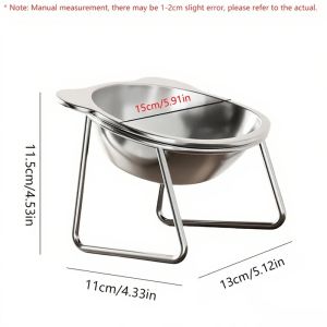 BOOTEELY Tilted Cat Bowl Stainless Steel Cat Food Bowls with Metal Stand Food and Water Dish for Cats Kitten Puppies Feeders Cat Supplies2026