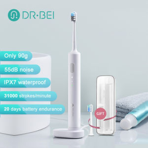 Original Dr.Bei C01 Sonic Electric Toothbrush IPX7 Waterproof Wireless Charging With 2 Toothbrush Head Travel Box