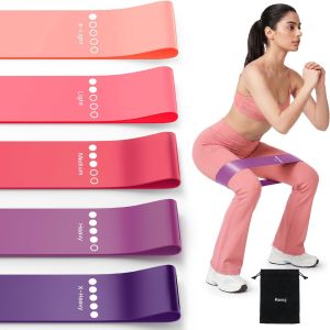 Resistance Bands for Working Out 5-Pack Elastic Exercise Bands for Strength Training Stretching Workout Home Gym Equipment for Women Men Pilates Yoga Physical Therapy Leg Glute Arm Exercise Kit