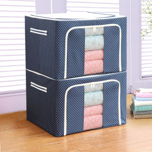 72L 100L high quality High capacity foldable Oxford cloth quilt pillow toys clothes storage box