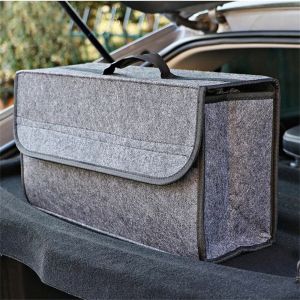 PENTU Compartment Boot Portable Car Stowing Tidying Felt Cloth Anti Slip Storage Bag Car Trunk Organizer Car Trunk Storage Box Container Bags