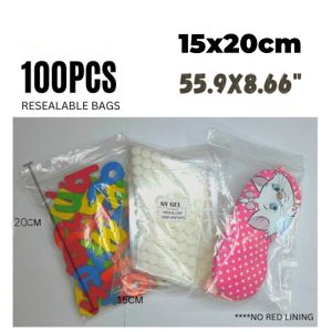 VOKEP 100pcs Zip Clear Durable Plastic Resealable Zip Plastic Packaging Transparent Plastic 100pcs per pack