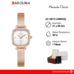 Jam Tangan Wanita Alexandre Christie Passion AC 2B72 LHBRGSL Sapphire White Dial Rose Gold Stainless Steel Strap