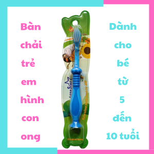 Bàn chải đánh răng cho bé bàn chải đánh răng trẻ em AquaStar  bàn chải lông mềm hình con ong có đế hít công nghệ Hàn Quốc