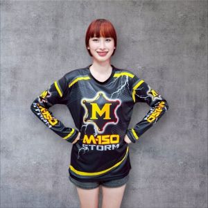 เสื้อลายM -150 ไม่มีลิมิต ชีวิตเกินร้อย แขนยาว  เนื้อผ้ากีฬาไมโครซับลายเกรดAพรีเมี่ยม ผลิตโรงงานไทย