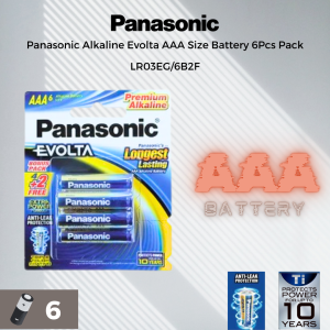 LR03EG/6B2F Panasonic Alkaline Evolta AAA Size Battery 6Pcs Pack - SL Energy