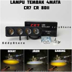 Lampu Tembak LED 4 Mata CR7 Tipe CR8011 - Jauh Dekat Kuning Putih Waterproof