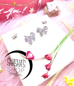 bông tai nơ phong cách tiểu thư xink xắn dể thương