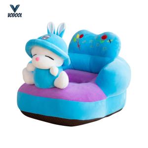 Cartoon Kids Soothing Seat Sleeves Non-slip Crystal Velvet Babies Armchair Couch Covers Breathable Soft Elastic Plush for Boys Girls [Vodool Center]