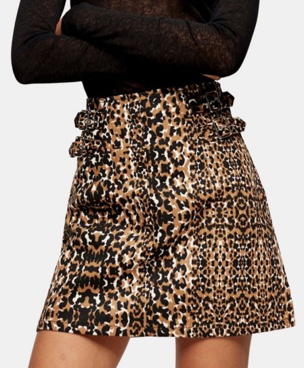 Leopard mini skirt topshop hotsell