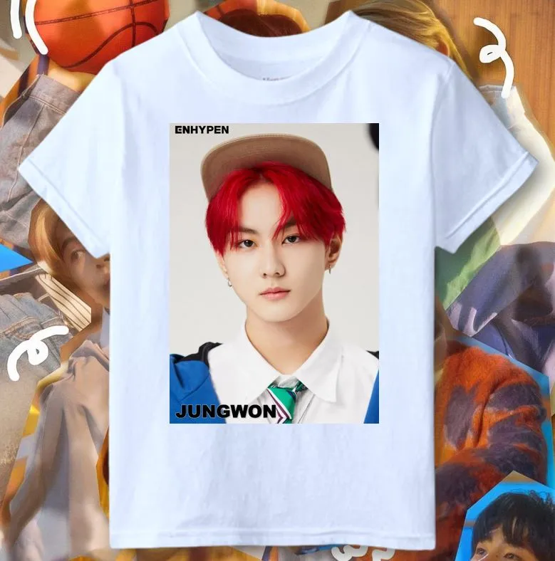 JUNGWON ENHYPEN KIDS Shirt MM / anime CHARACTER TSHIRT 0-12 years