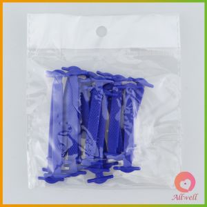 AW เชือกรองเท้าแบบซิลิโคน ไม่ต้องผูก 16 แท่ง / แพ็ค Lazy shoelaces