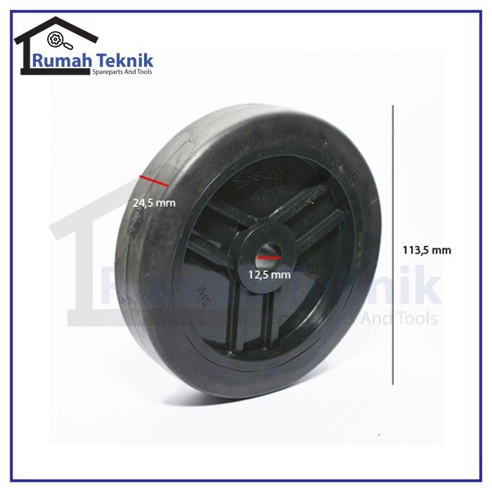 Roda Kompresor Angin Tank Wheel Rubber Diameter 4 inch dan 4,5 inch ...