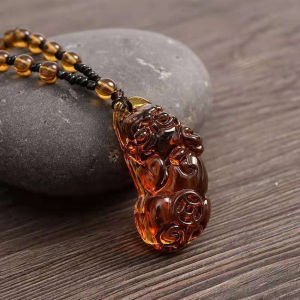 Kalung Giok Liontin Pixiu Beruntung Kalung Aksesoris Pakaian Fashion Kalung Liontin