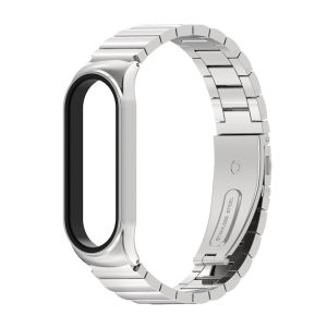 VUAERANG Metal Strap Suitable for Xiaomi Mi Band 3/4/5/6 Strap Universal Wristband Metal Bamboo 304 Stainless Steel Strap Bracelet for Miband 3/4 Miband 5/6
