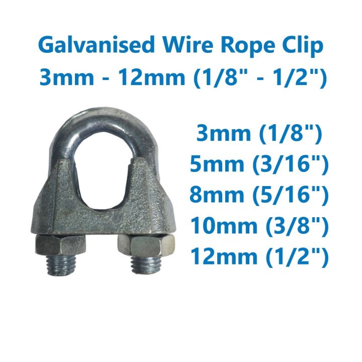 【Happyhome66】Thicker And Quality Galvanized Wire Rope Clip/U Bolt Clamp ...