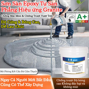 Sơn Sàn Epoxy Cát Màu Tự San Bằng Cao Cấp/Chống Mài MònChống TrượtGiả Đá Marble/Thi Công Một Lần Bền Đẹp Trong Nhà