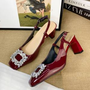 0506 High Heels Wanita 7cm Fashion Import Sepatu Hak Tinggi Glossy Elegant Bisa COD (With Box)