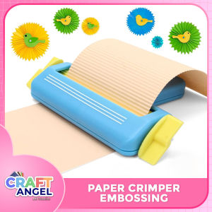 Kamei Handheld Mini Paper Crimper | Embossing Tool for Scrapbooking DIY Crafts School Projects & Colored Paper