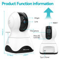 Vimtag Ip Camera Wifi 360 ° PTZ 4MP nhìn xuyên đêm HD 2 chiều âm thanh con người & âm thanh & cảm biến chuyển động camera giám sát an ninh trong nhà. 