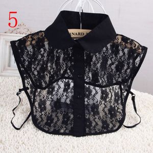 WUXU Solid Shirt Blouse Lace False Collar Clothes Accessories Detachable