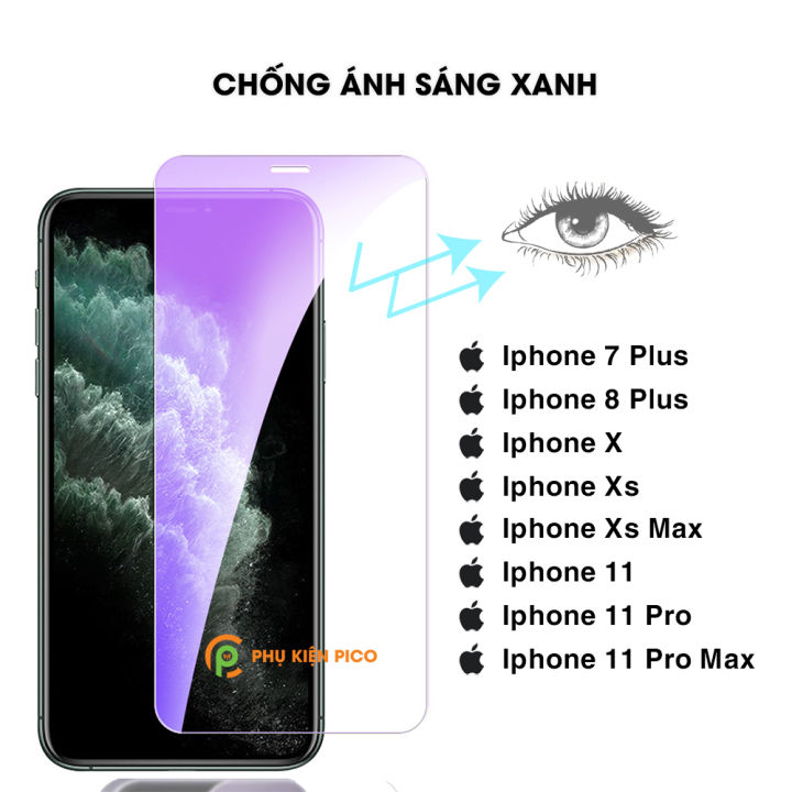 Cường lực Iphone 11 Pro chống ánh sáng xanh bảo vệ mắt full màn hình - Dán màn hình Iphone 11 Pro