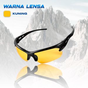 BIG MOM  Kacamata Sepeda Lensa Mercury Anti Silau – Kacamata Olahraga Kacamata Hiking Lensa Mercury Kacamata Sport Anti Debu Kacamata Sepeda Outdoor Indoor Kacamata Serbaguna