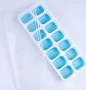14 Grid Silicone Ice Tray Ice Cube Maker Baby Food Puree Mold Container Lid Bekas Pembuat Ais Batu 硅胶冰格辅食盒
