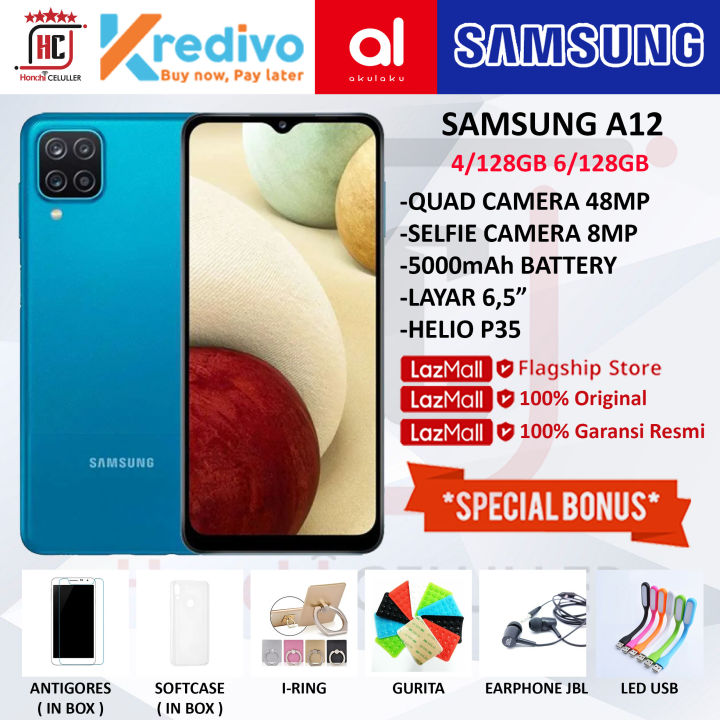 SAMSUNG A12 RAM 4GB 6GB ROM 128GB 4/128GB 6/128GB GARANSI RESMI