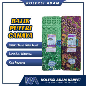 Kain Batik Halus Puteri Cahaya - 118cm x 200cm (Warna & Corak Random) Batik Halus Asli Malaysia / Kain Batik Siap Jahit / Kain Batik borong  / Kain Batik Malaysia / Kain Batik Original / Kain Batik Corak Bunga