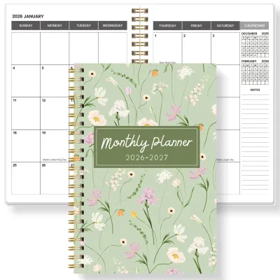 2026-2027 A5 Weekly & Monthly Planner – Jan 2026 to Dec 2027 Spiral Organizer with Calendar & Notes School & Office Supplies