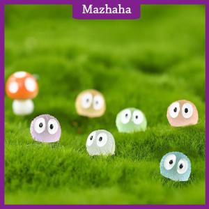 Mazhaha 10Pcs Luminous Briquettes Elfs Black Ball Sprite Duck Figurine Home Decor Glowing Miniature Fairy Garden Decoration Accessories