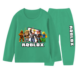 Lucky Kids Setelan Panjang Kaos Anak - Anak Laki - Laki / Kaos Anak - Anak Perempuan Motif Kaos Roblox Builder PREMIUM