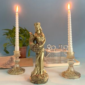 Blindfolded Fortuna statue ancient Greek Roman goddess of wealth home office store lucky decoration