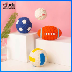 DUDU Pet Custom Vocal Volleyball Football Tennis Rugby Latex Chew Toy Interactive Toy Rubber Durable Interactive Balls Pet Dog Toys for Dog