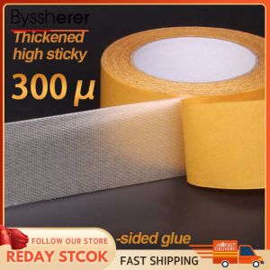 Byssherer 1cm/2cm/3cm/5cm Width Strong Fixation Of Double Sided Cloth Base Tape Translucent Mesh Waterproof Super Traceless High Viscosity Carpet Adhesive