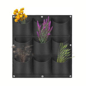 【Local Warehouse】9/36/72Holes Wall Mounted Planting Bag Hanging Vertical Pouch Grow Bag Wall Garden Planter Hangers Outdoor Indoor Flowers Growing Container Pots Hanging Planting Bag Green Grow Container Bag Wall Mounted Planter Vertical Garden Vegetable