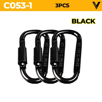 [SG SELLER] (3 PIECES PER ORDER) MULTI-PURPOSE CARABINER MOLLE FOR ANY BAGS WITH HOOK AND SCREW KEYCHAIN [C053] [C181]